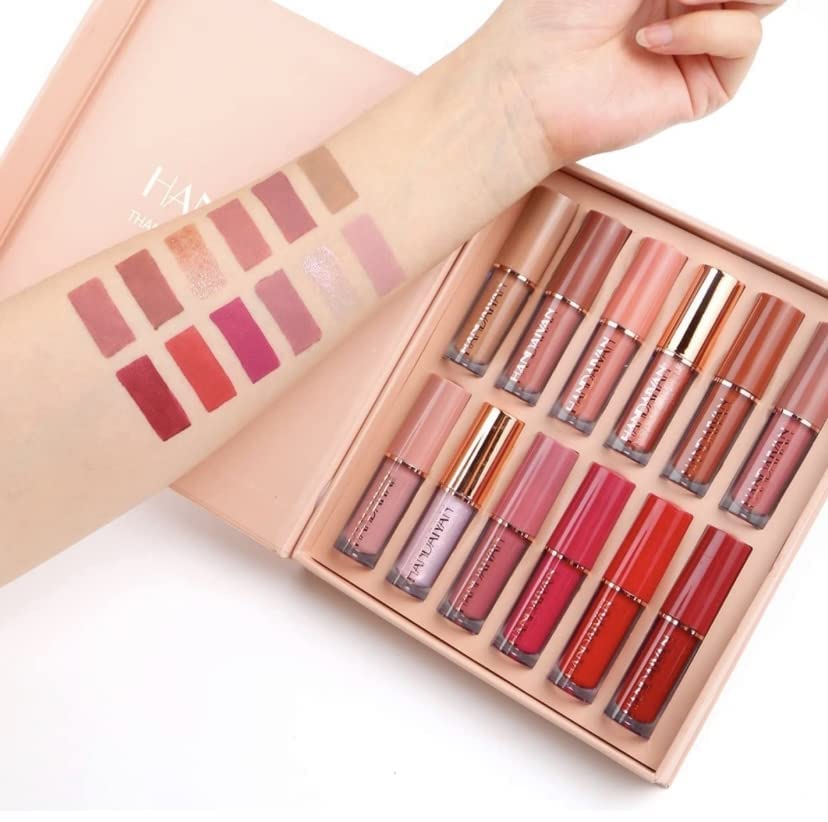 Liquide matte Lipstick 12Pcs Set waterproof long lasting