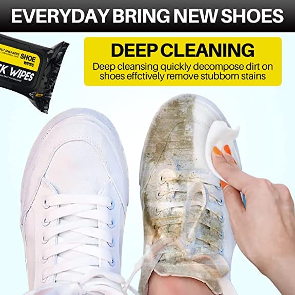 Instant Shoe Cleaning Wipes (2 Packs of 80)