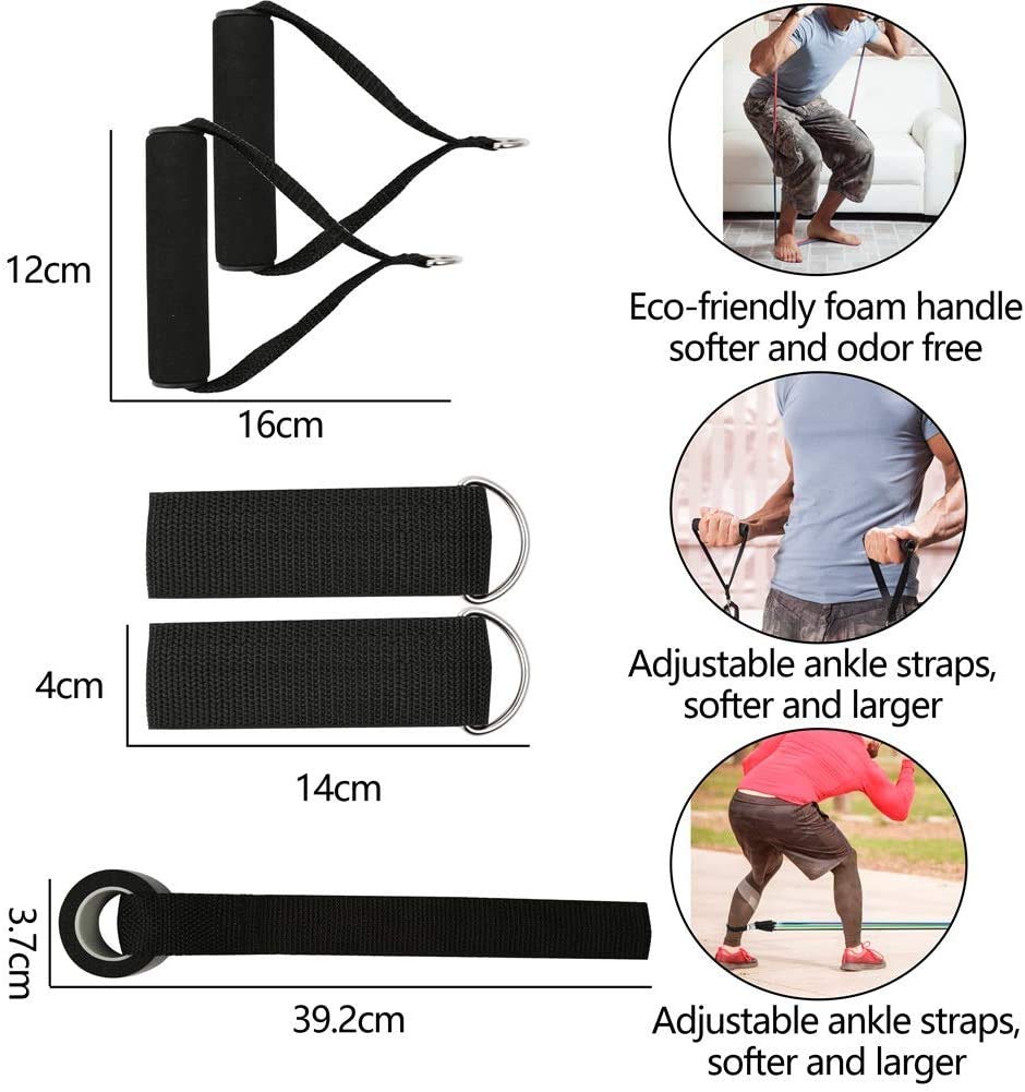 Premium Resistance Exercise Bands Full Set