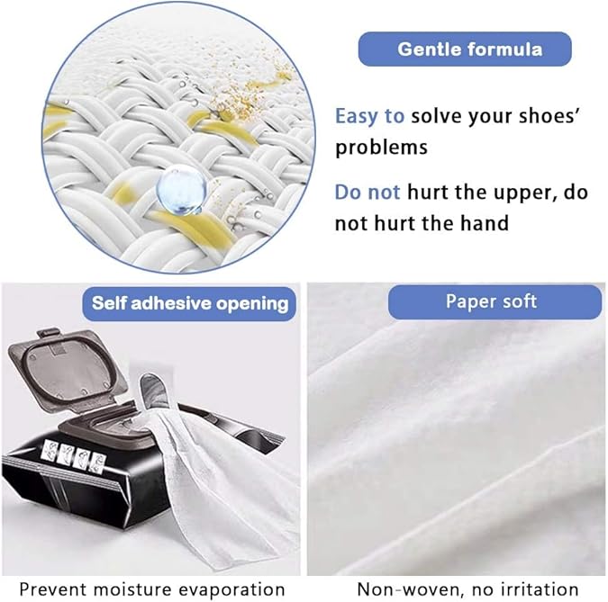 Instant Shoe Cleaning Wipes (2 Packs of 80)