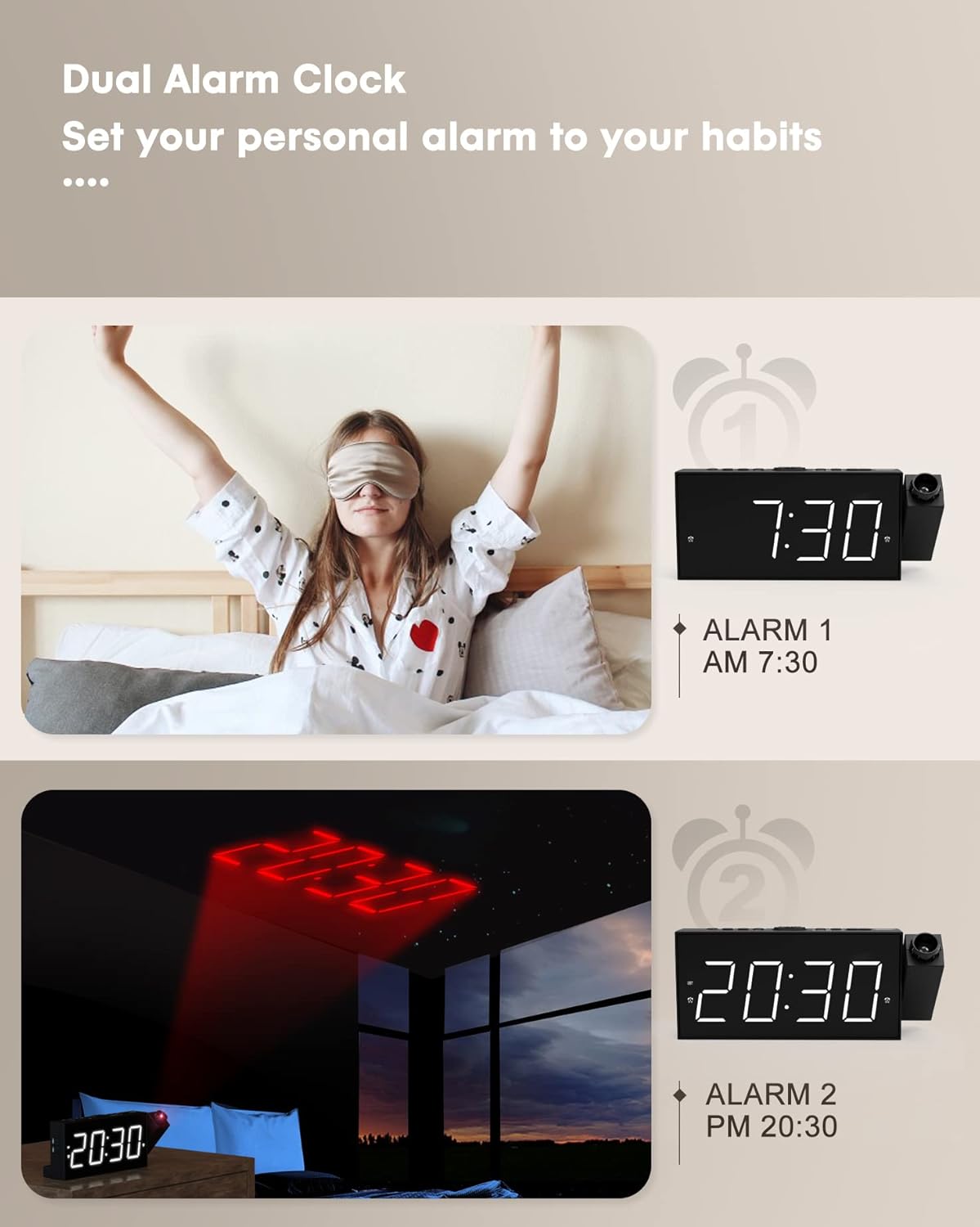 Projeclock™ - 180 degrees Projector Clock