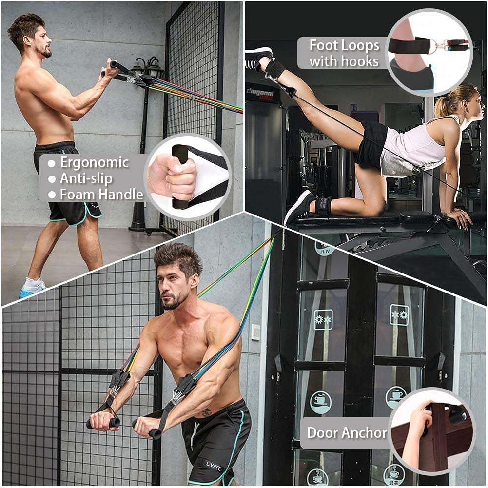 Premium Resistance Exercise Bands Full Set
