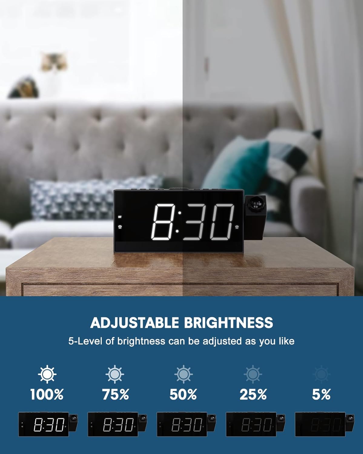 Projeclock™ - 180 degrees Projector Clock