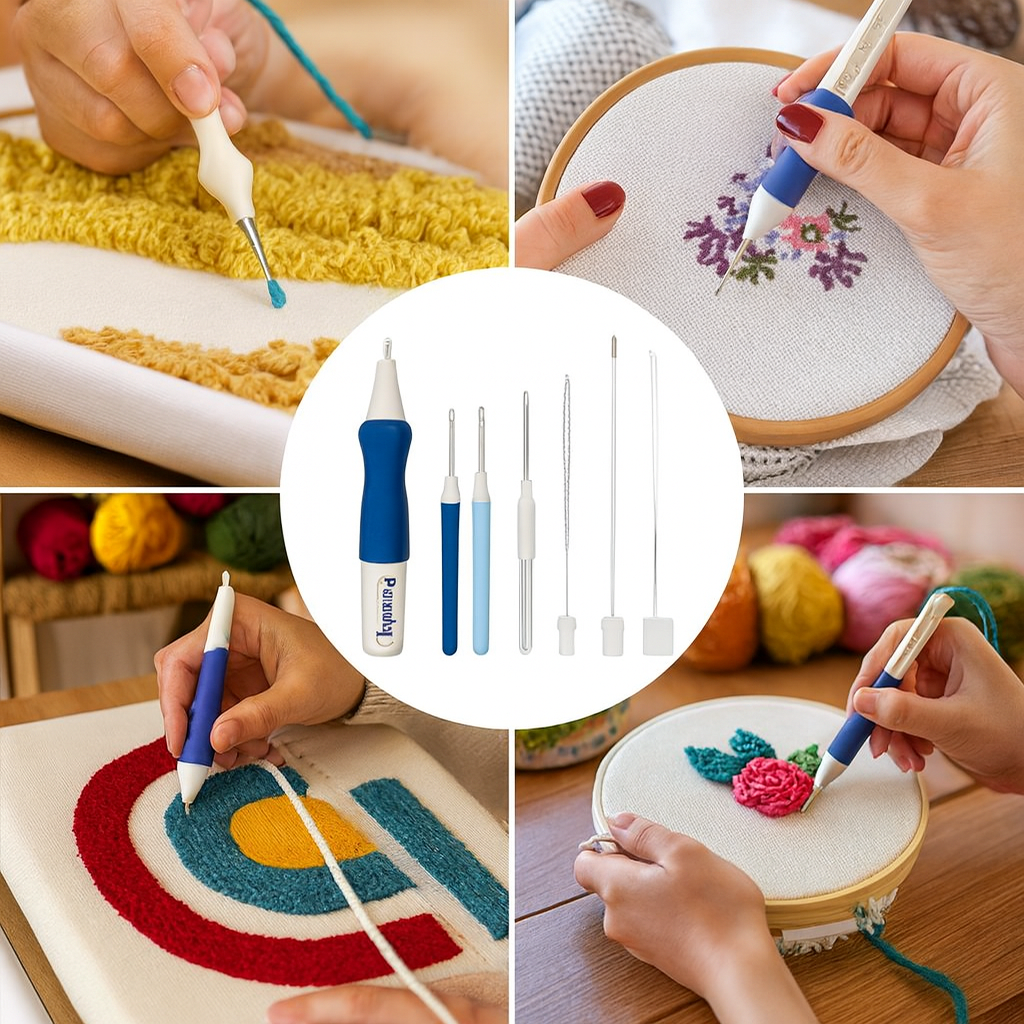 Punchly™ - Embroidery Punch Needle Pen Set