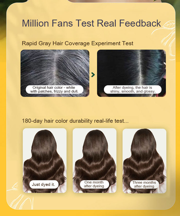 Long Lasting Natural Hair Dye Shampoo 100ML (Buy 1 Get 1 Free)