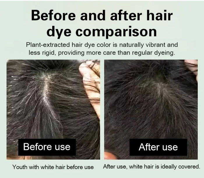 Long Lasting Natural Hair Dye Shampoo 100ML (Buy 1 Get 1 Free)
