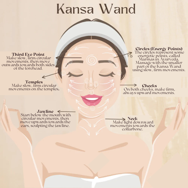 100% Pure Kansa Wand 2-in-1 (Face & Foot Detox Massager)