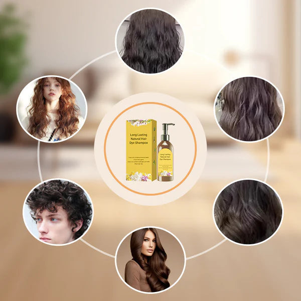 Long Lasting Natural Hair Dye Shampoo 100ML (Buy 1 Get 1 Free)