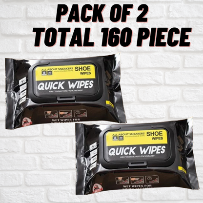 Instant Shoe Cleaning Wipes (2 Packs of 80)