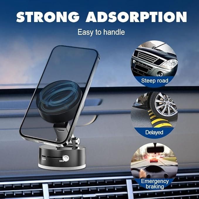 Vacuum Magnetic Stainless Steel Suction Phone Holder