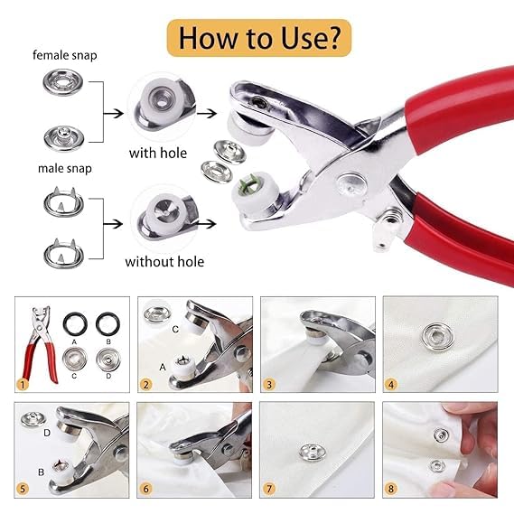 Metal Snap Buttons Tool Kit