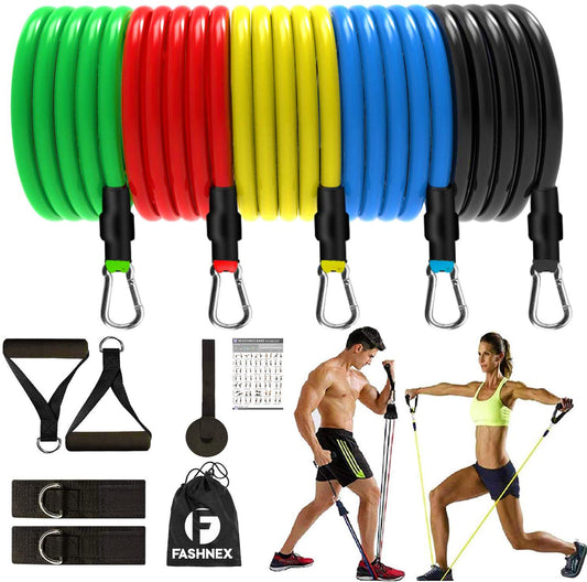 Premium Resistance Exercise Bands Full Set
