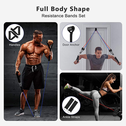 Premium Resistance Exercise Bands Full Set