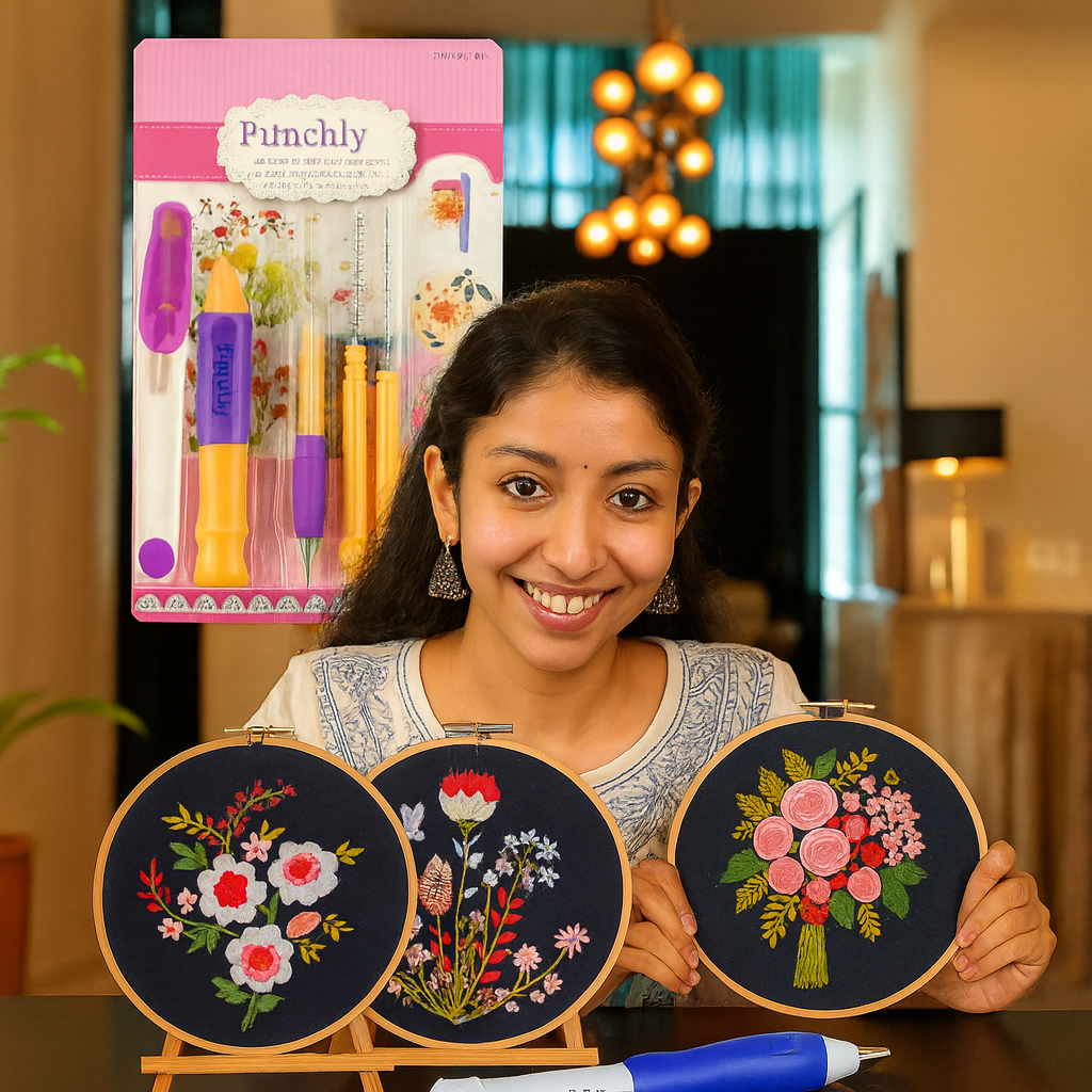 Punchly™ - Embroidery Punch Needle Pen Set