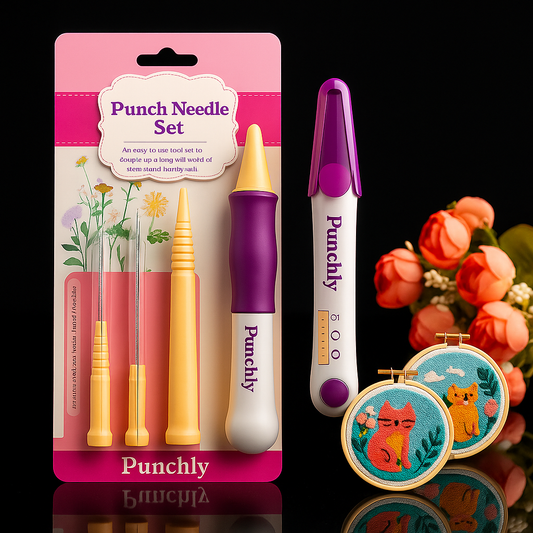 Punchly™ - Embroidery Punch Needle Pen Set